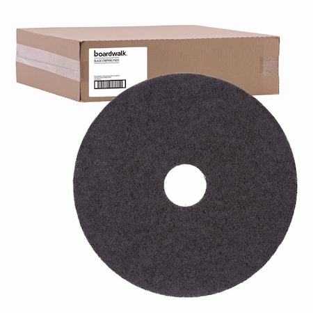 Boardwalk Stripping Floor Pads, 21" Diameter, Black, PK5 BWK4021BLA
